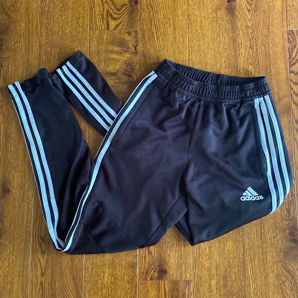 COPY - Adidas Pants | Three Stripe Track Pants with Zipper on Ankle | Tapered F…